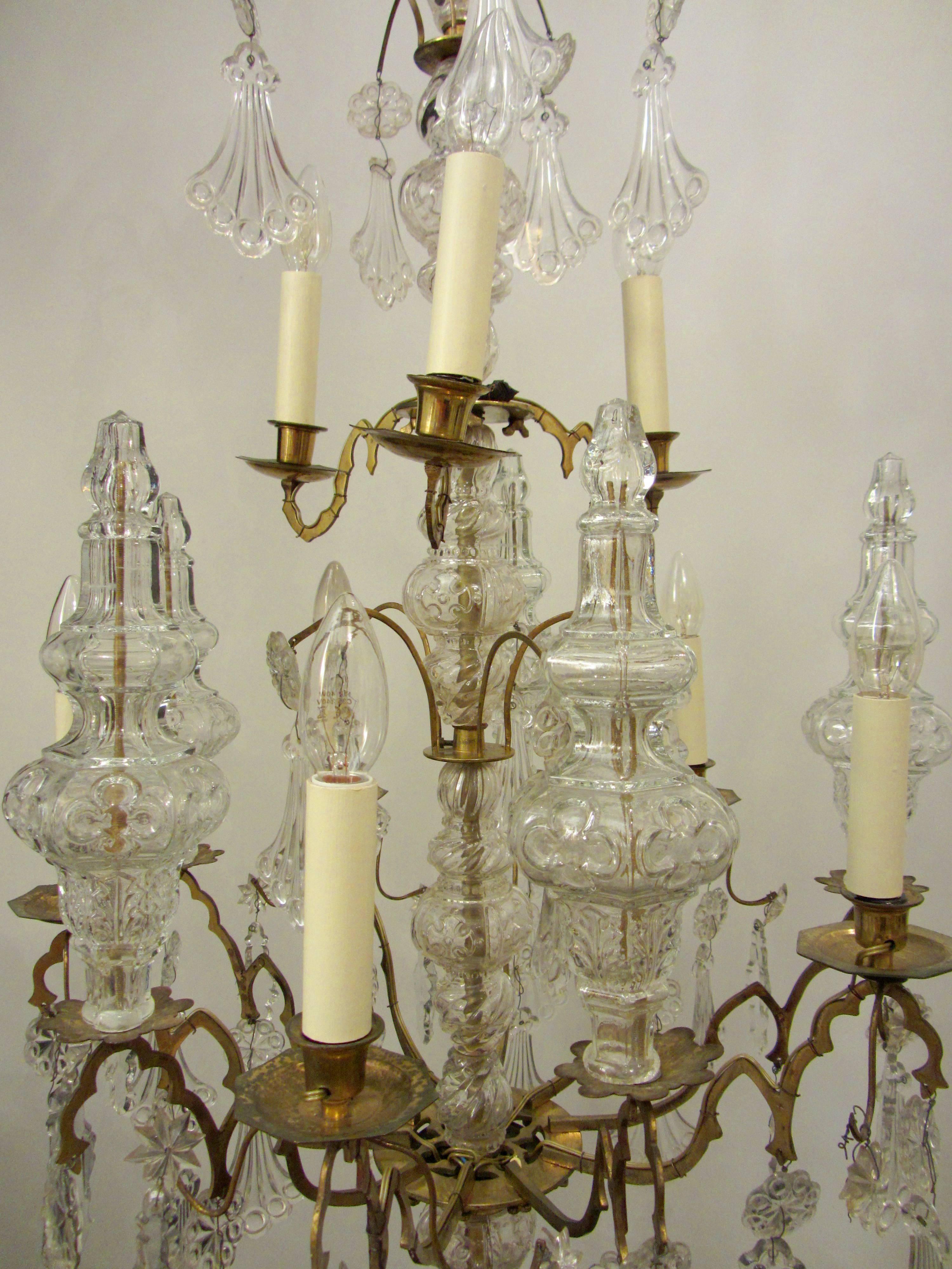 Gothic Revival Silvered Gothic Style Chandelier For Sale