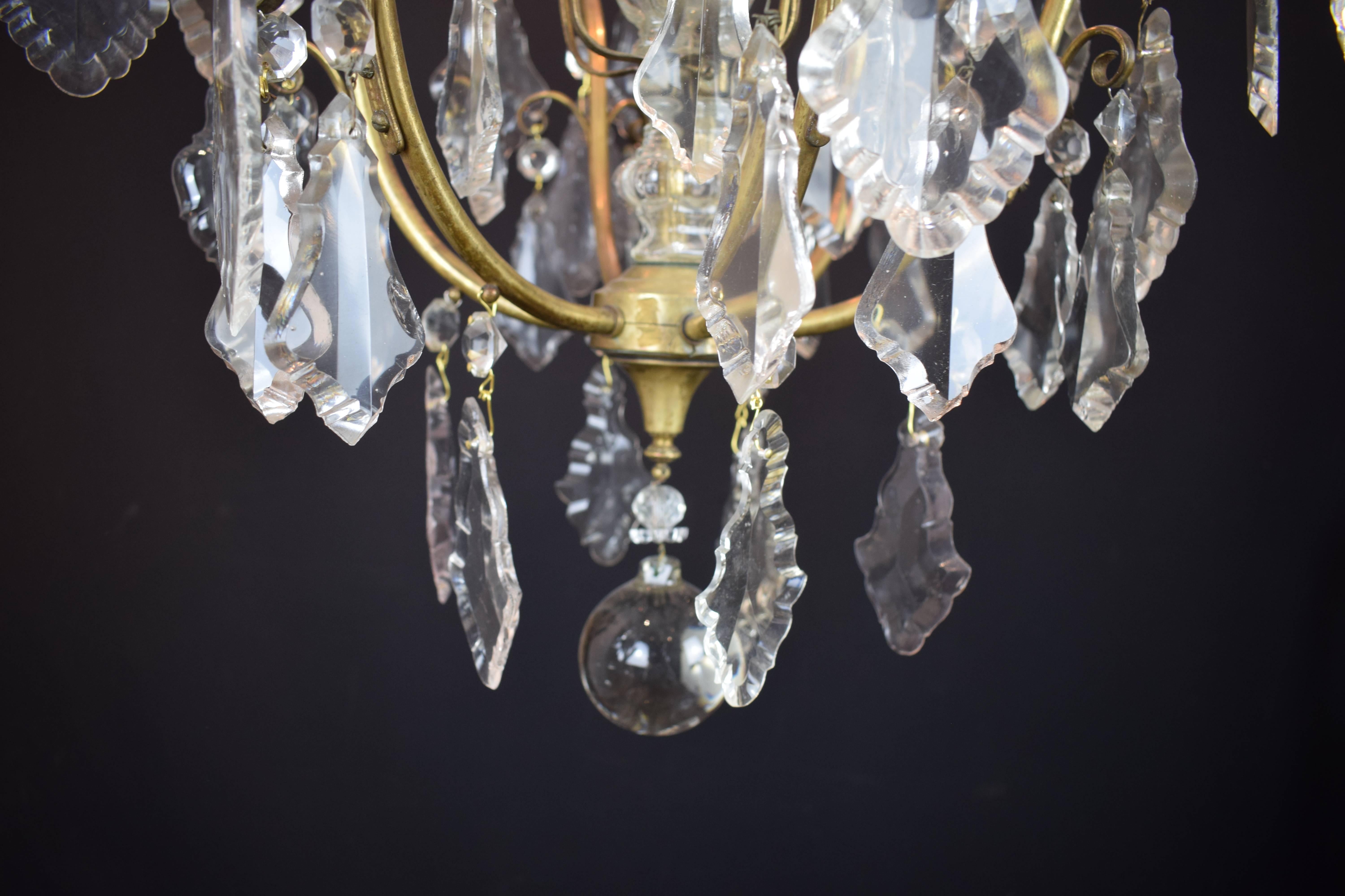 French 19th Century Six-Arm Chandelier For Sale 2