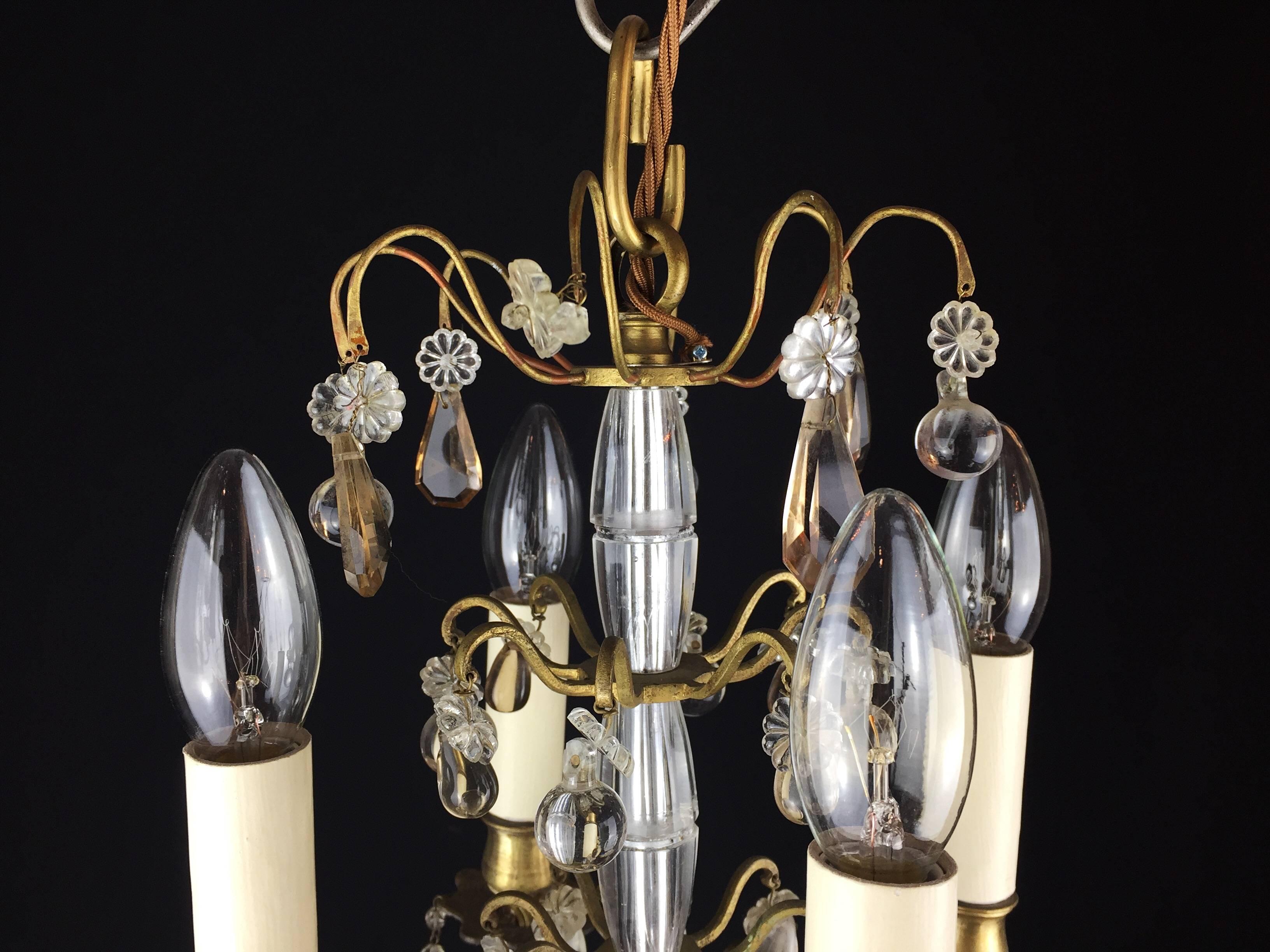 20th Century Small Four-Light Chandelier For Sale