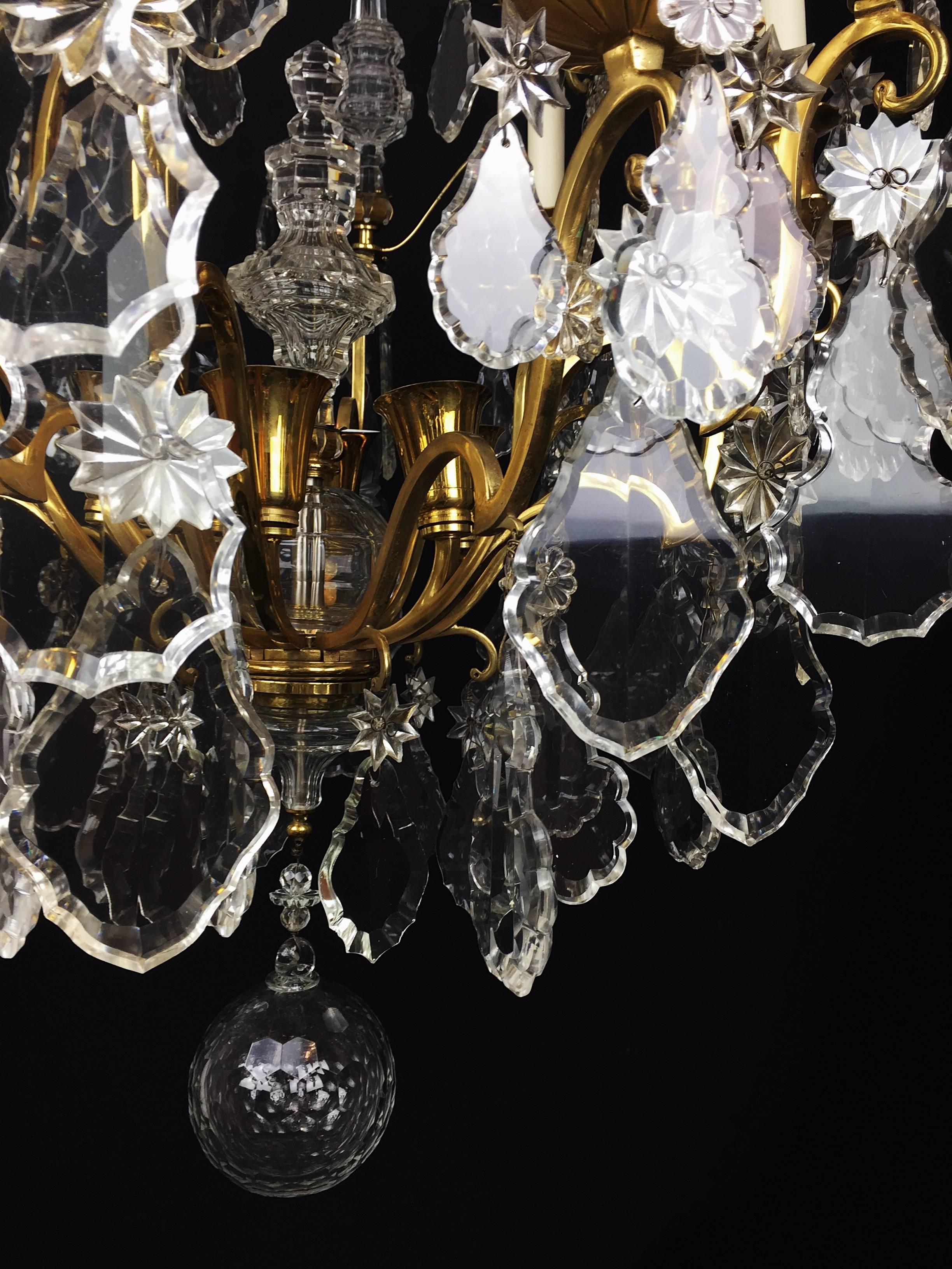 18th Century and Earlier Large Baccarat 18th Century Style Chandelier For Sale