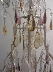 Elegant Eight-Light, Silvered Bronze Chandelier