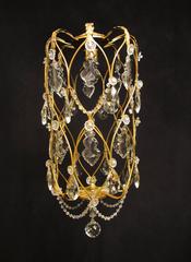 Charming Gilt Brass Cage Light