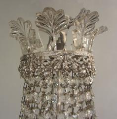 An exquisite tent and waterfall style silvered bronze chandelier