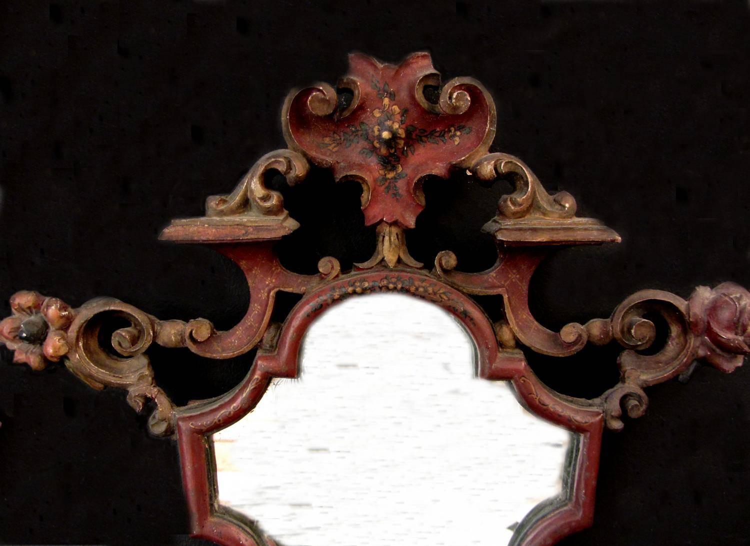 Italian Pair of Carved Beechwood Mirrors For Sale