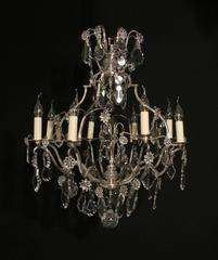 Silvered Bird Cage Form Chandelier
