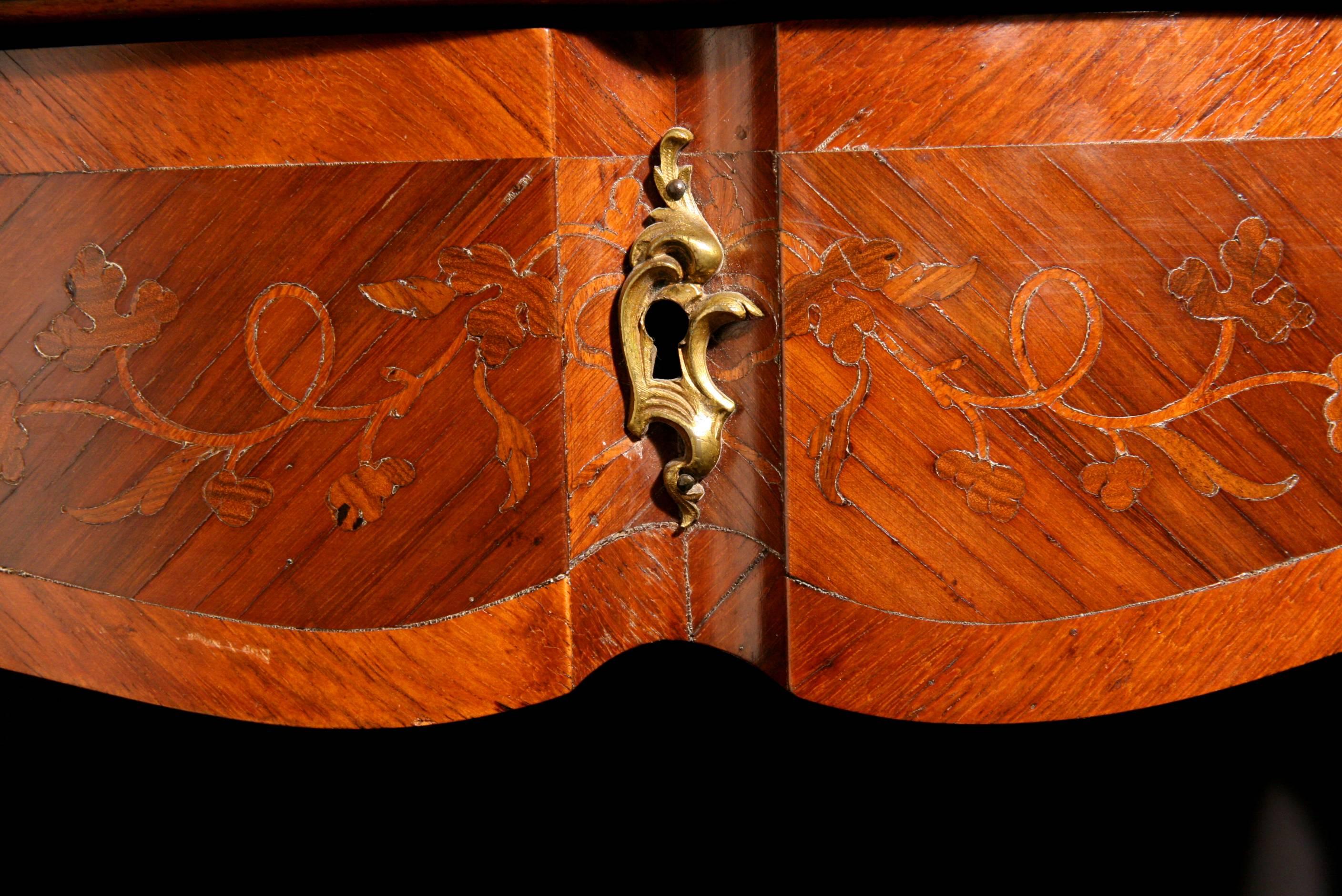 Marquetry Louis XV Revival Table For Sale