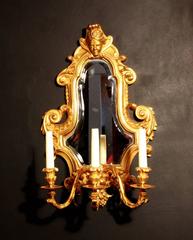 Louis XVI Style Mirrored Girandole