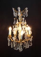 Beautiful Pair of Louis XVI Style Cage Chandeliers