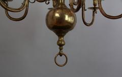 17th Century Style, Two-Tier Brass Ball Chandelier