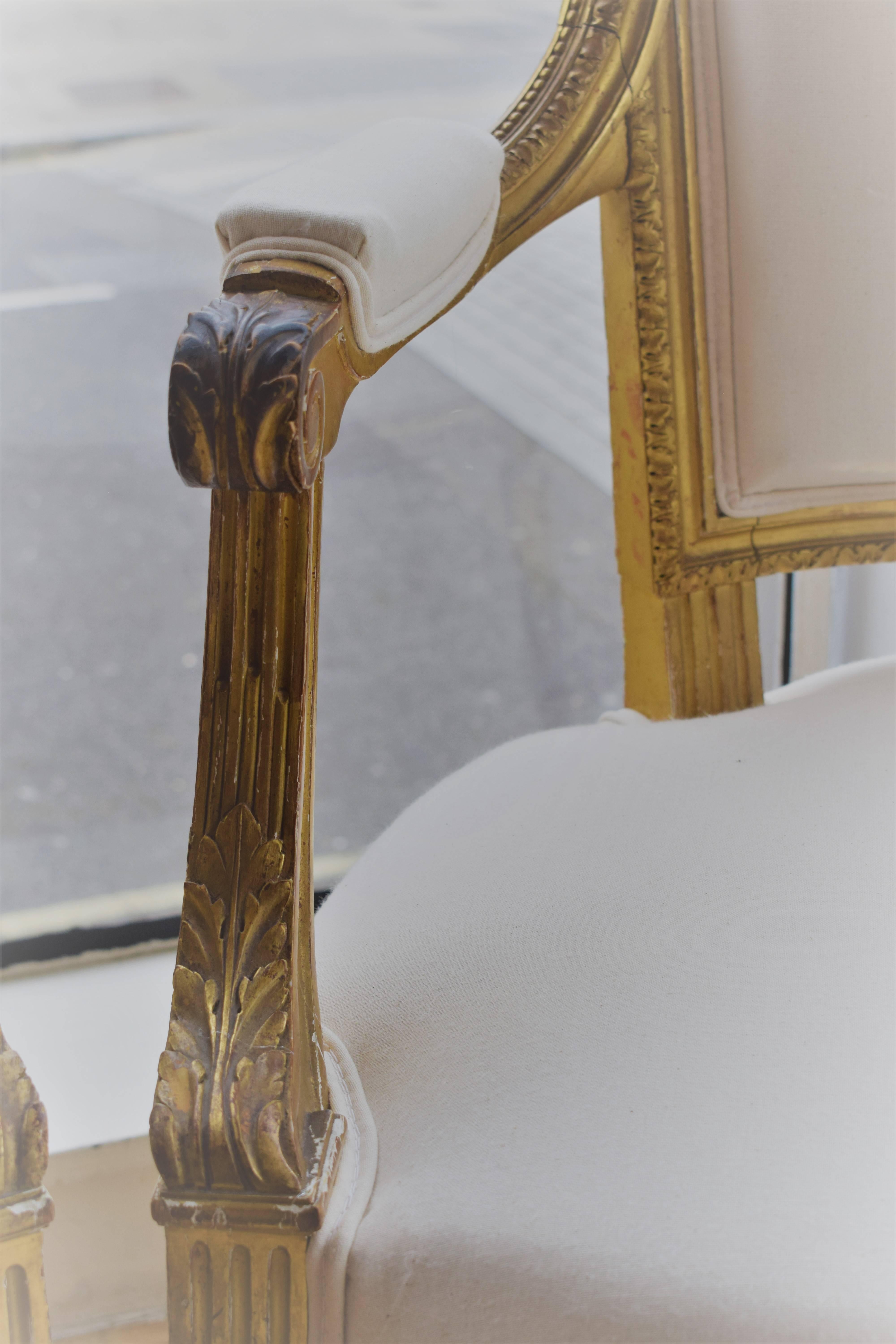 Pair of French 19th Century Louis XVI Style Chairs In Excellent Condition For Sale In London, GB
