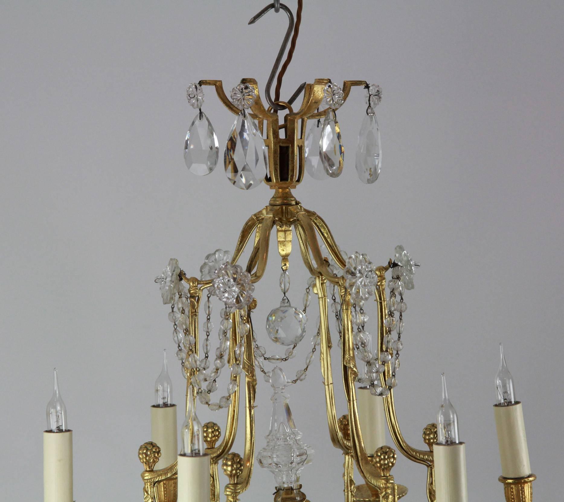 Rare and Attractive Pair of Pagoda Style Small Chandeliers In Good Condition For Sale In London, GB