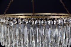 Three-Tier Cut-Glass Icicle Drop Chandelier