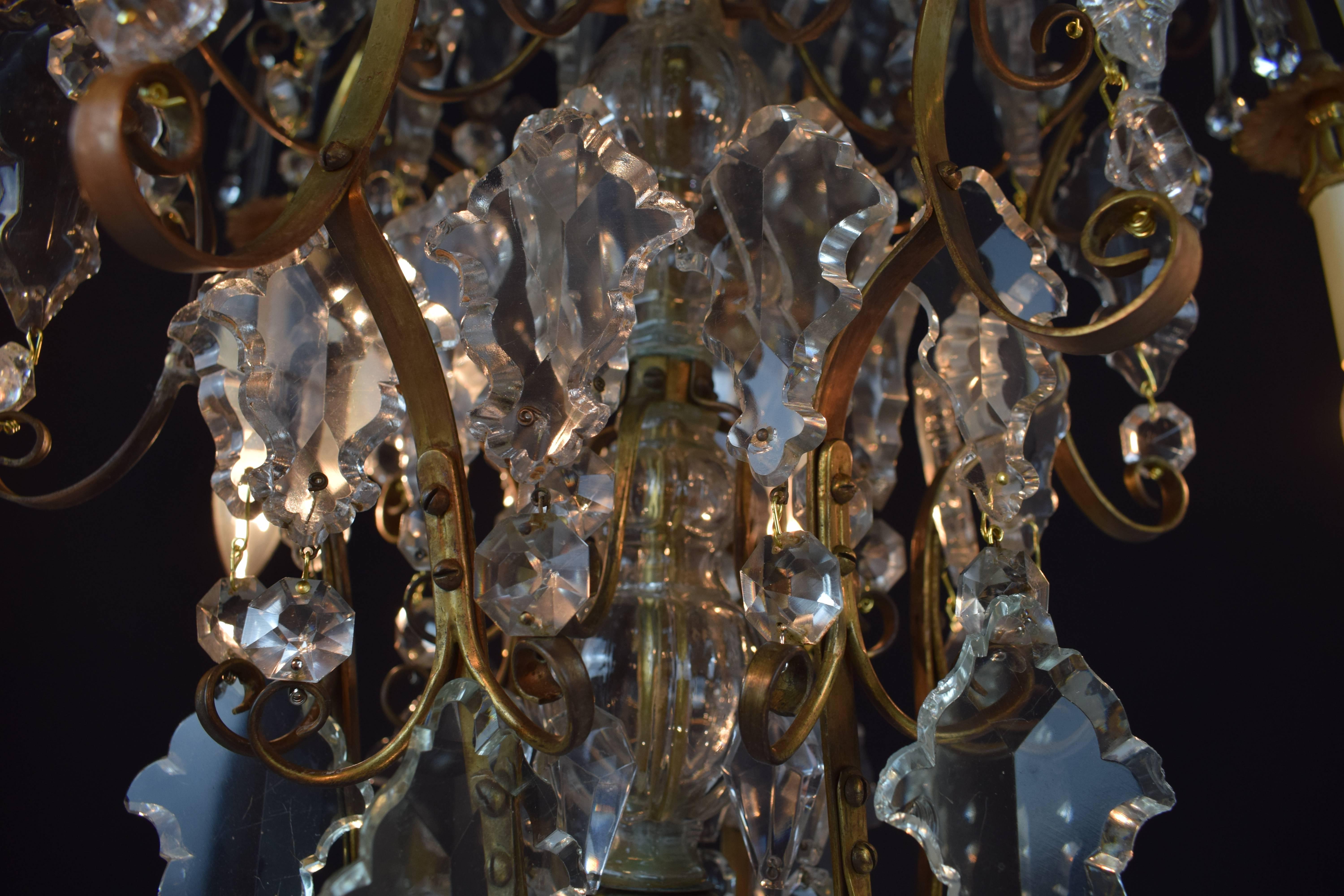 Late 19th Century French 19th Century Six-Arm Chandelier For Sale