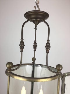19th Century Frosted Glass Lantern