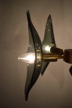 Stunning 1970s Chandelier Attributed to Fontana Arte