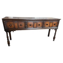 Jacobean Style Oak Dresser Base / Konsolentisch
