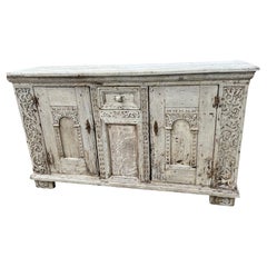 Credenza / Aparador / Buffet de Roble Blanqueado Holandés del Siglo XVIII