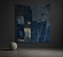 Antiguo Japonés "BORO" Periodo Edo 1800s-1860s / Trapo Arte Abstracto Wabi-Sabi