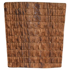 Antike japanische, handgeschnitzte „Gangi“-Holzskulptur aus Zedernholz, 1860er–1920er Jahre / Primitive Wandkunst