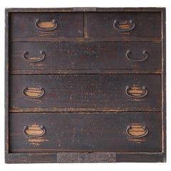 Antike japanische Kommode, 1860er–1920er Jahre / Tansu-Sideboard im Wabi-Sabi-Stil