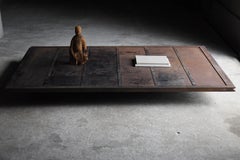 Wabi-Sabi Japanese Antique Large Iron Sliding Door 1860s–1920s / Tabletop