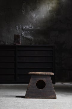 Japanese Antique Stool 1860s-1920s / Side Chair Wabisabi
