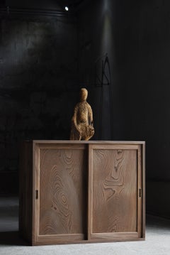 Antiker japanischer Tansu aus Keyaki-Holz, 1900er–1920er Jahre / Sideboard im Wabi-Sabi-Stil