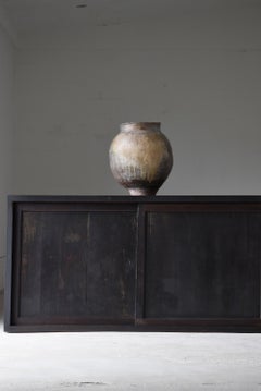 Japanese Antique Large Black Tansu 1860s-1900s / Sideboard Cabinet Wabisabi