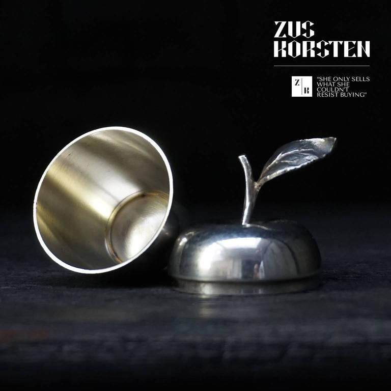 Tiffany and Co. Silver Apple Trinket Box at 1stDibs