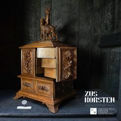 Black Forest Wooden Carved Jewelry Box or Casket