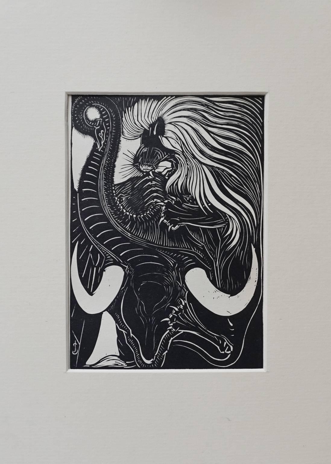 20th Century Collection of Five Art Deco Woodprints by Jan Schonk For Sale