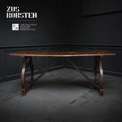17th Century Spanish Chestnut Refectory Table on Lyre-Shaped Legs