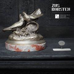 19th Century Paul Comolera Silver Plated Bronze