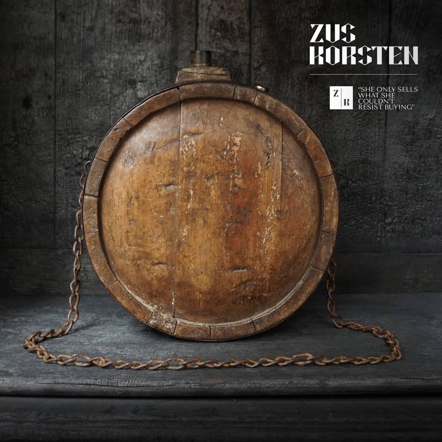 19th Century Wooden Water Canteen For Sale at 1stdibs