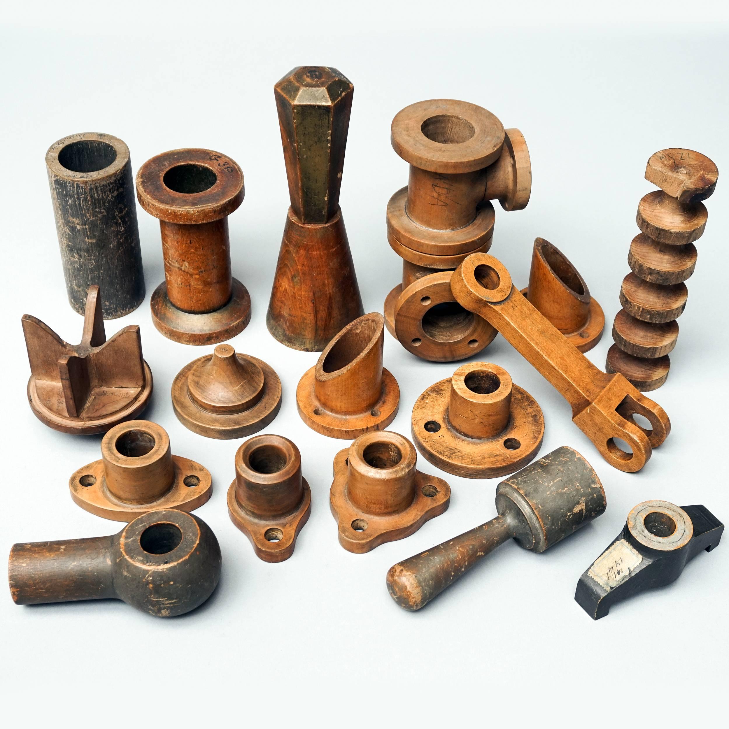 19th Century Industrial Wooden Foundry Molds or Moulds 2
