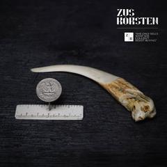 Seltener viktorianischer Brieföffner mit Affenkopf aus Geweih, 19. Jahrhundert