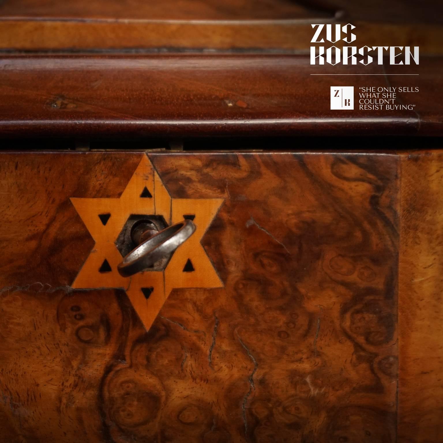 Inlay Rare Early 20th Century Jewish Jewelry or Bijoux Box