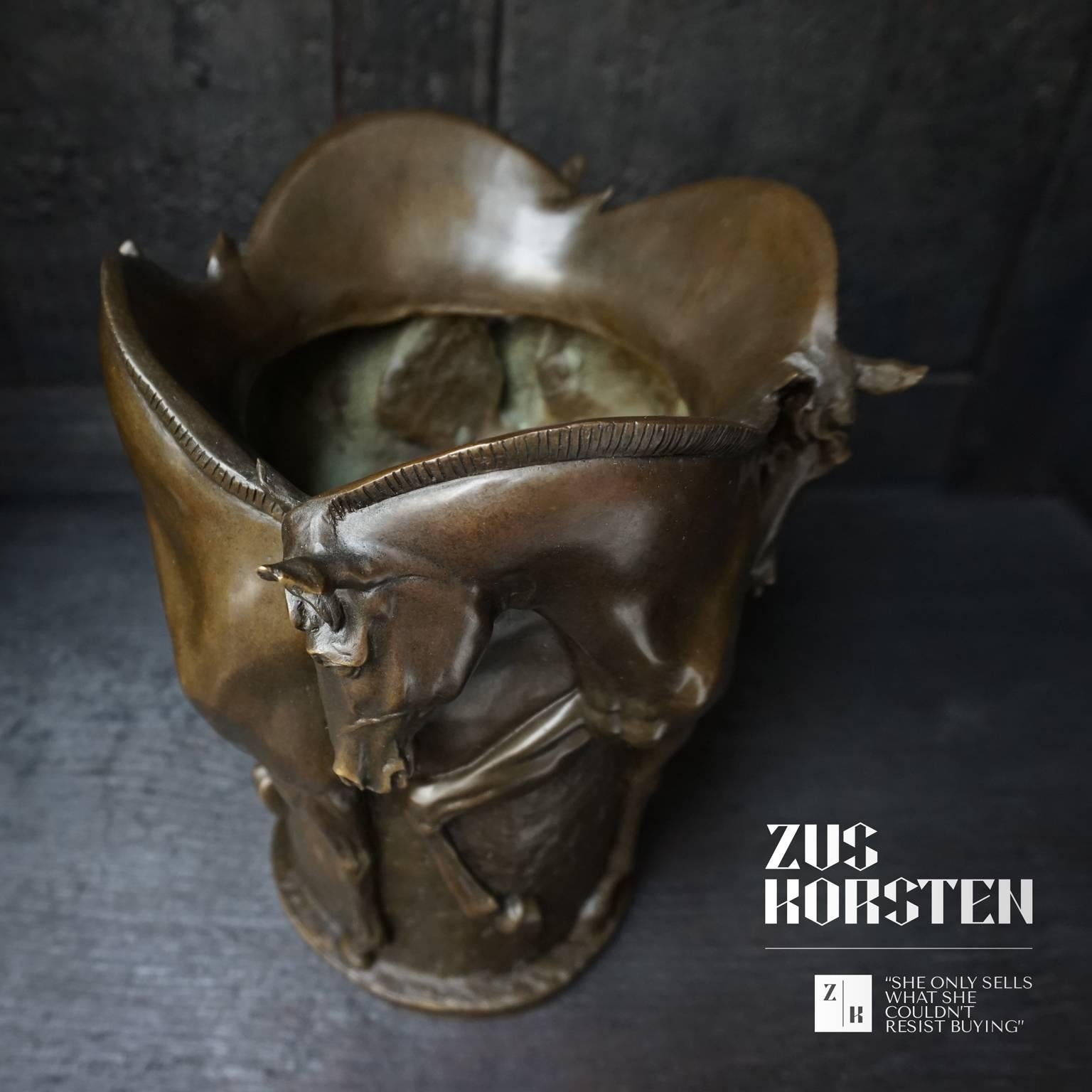 20th Century Bronze Horse Vase or Sculpture In Good Condition In Haarlem, NL