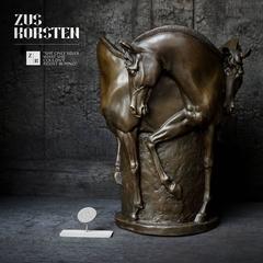 vase ou sculpture de cheval en bronze du 20ème siècle