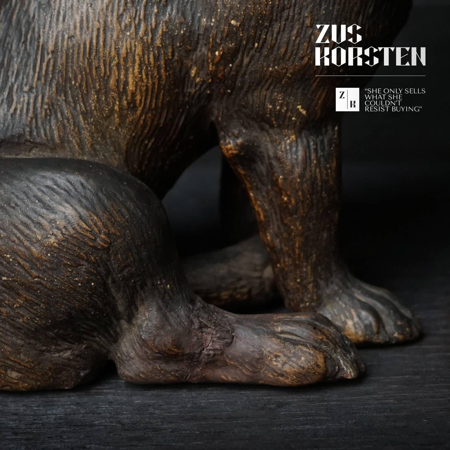 Set of 19th Century Austrian Terracotta Pug Dogs 5
