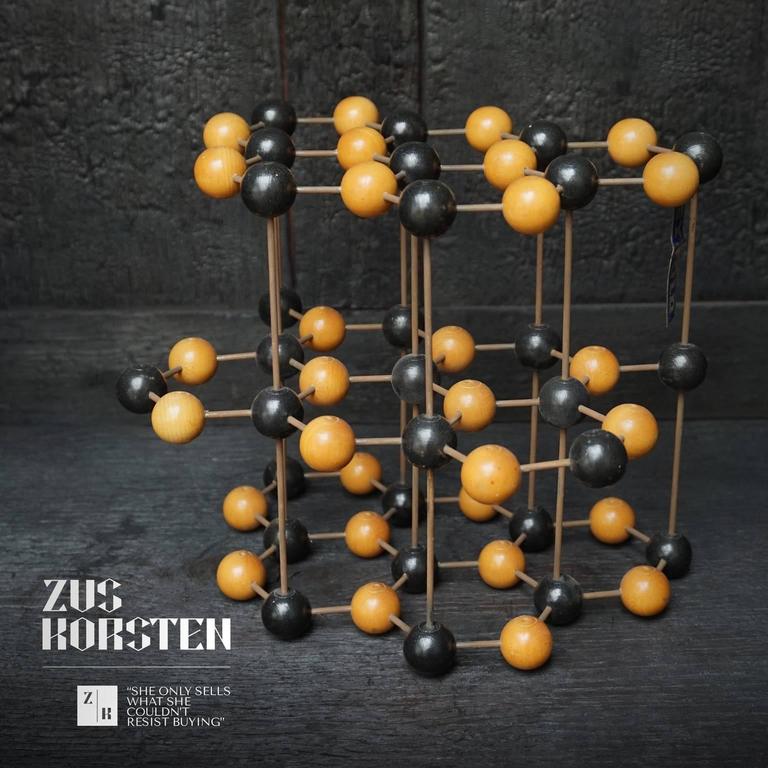 Early 20th Century Educational Leybold Molecular Model Graphite ...