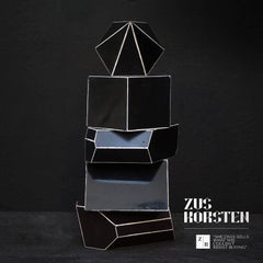 Set of Five Geometric Bakelite Art Deco Science Classroom Crystal Models