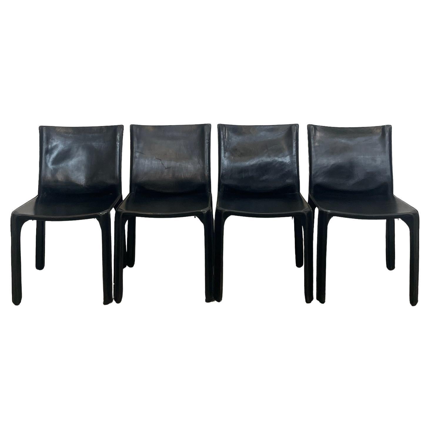 set di 4 sedie Cab per Cassina di Mario Bellini
