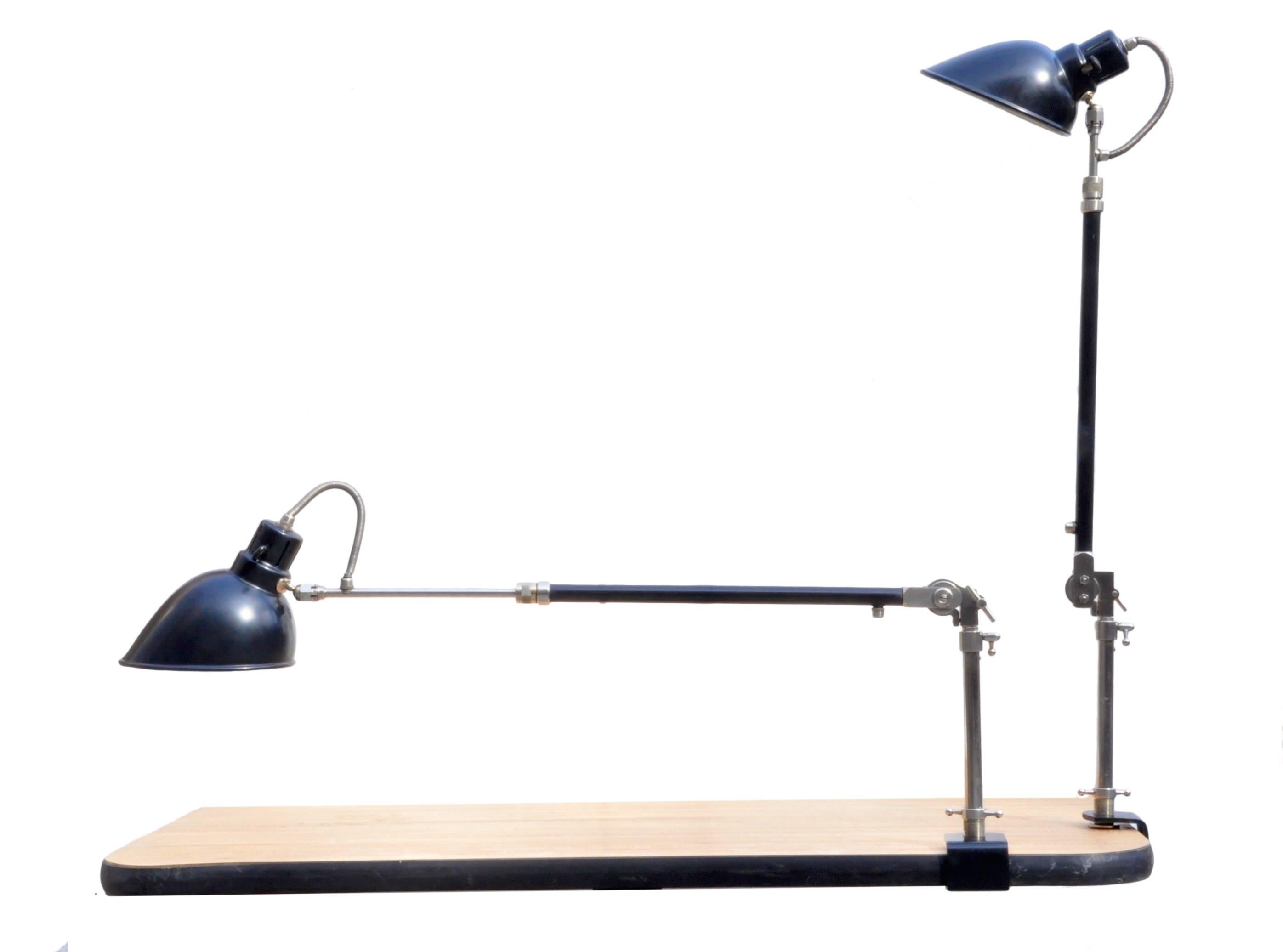 Industrial Architect Clamp Lamp from Alfred Muller for Amba, Switzerland For Sale