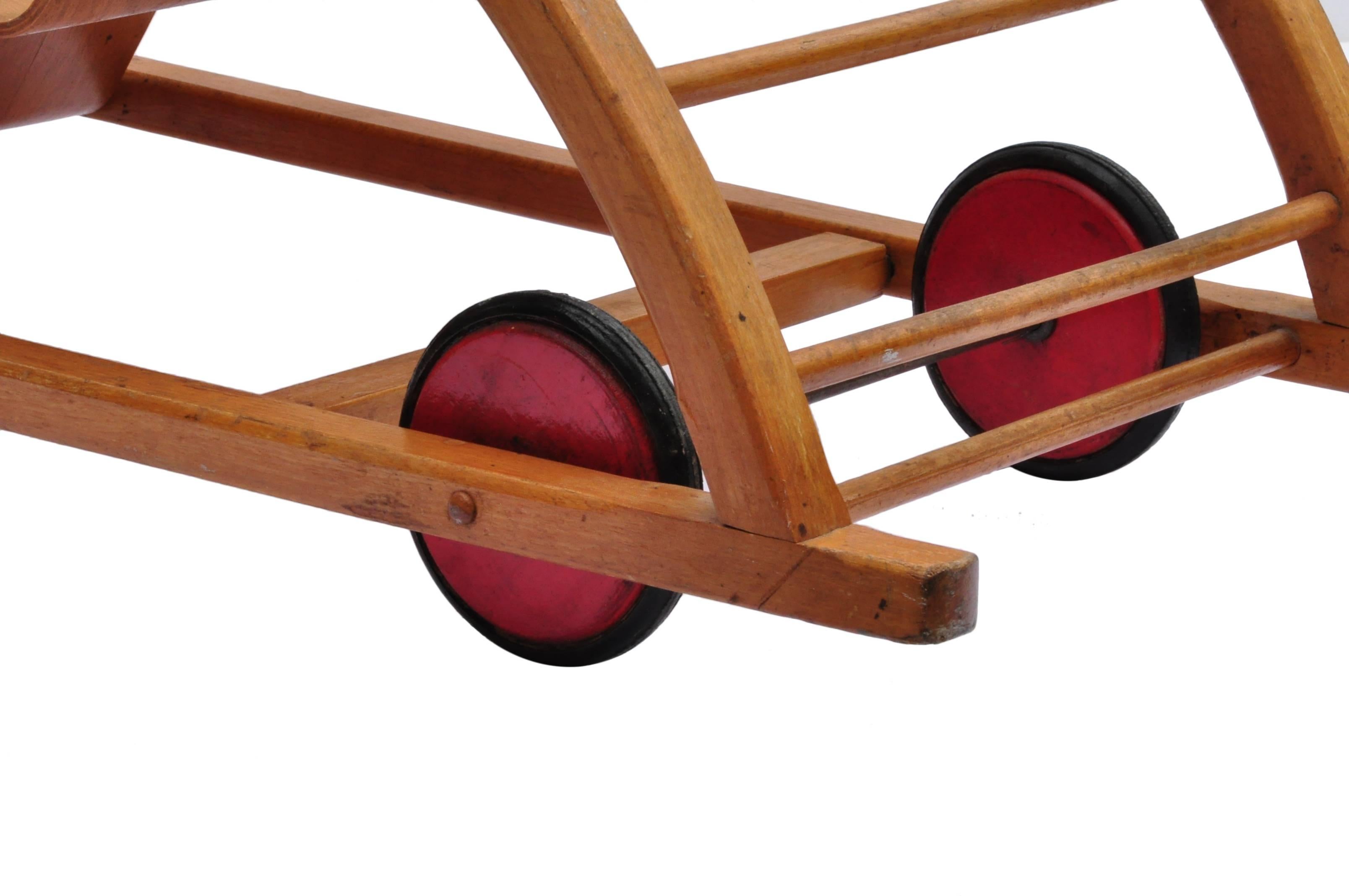 Laminated Childs Swing Cart, Germany, 1956 For Sale