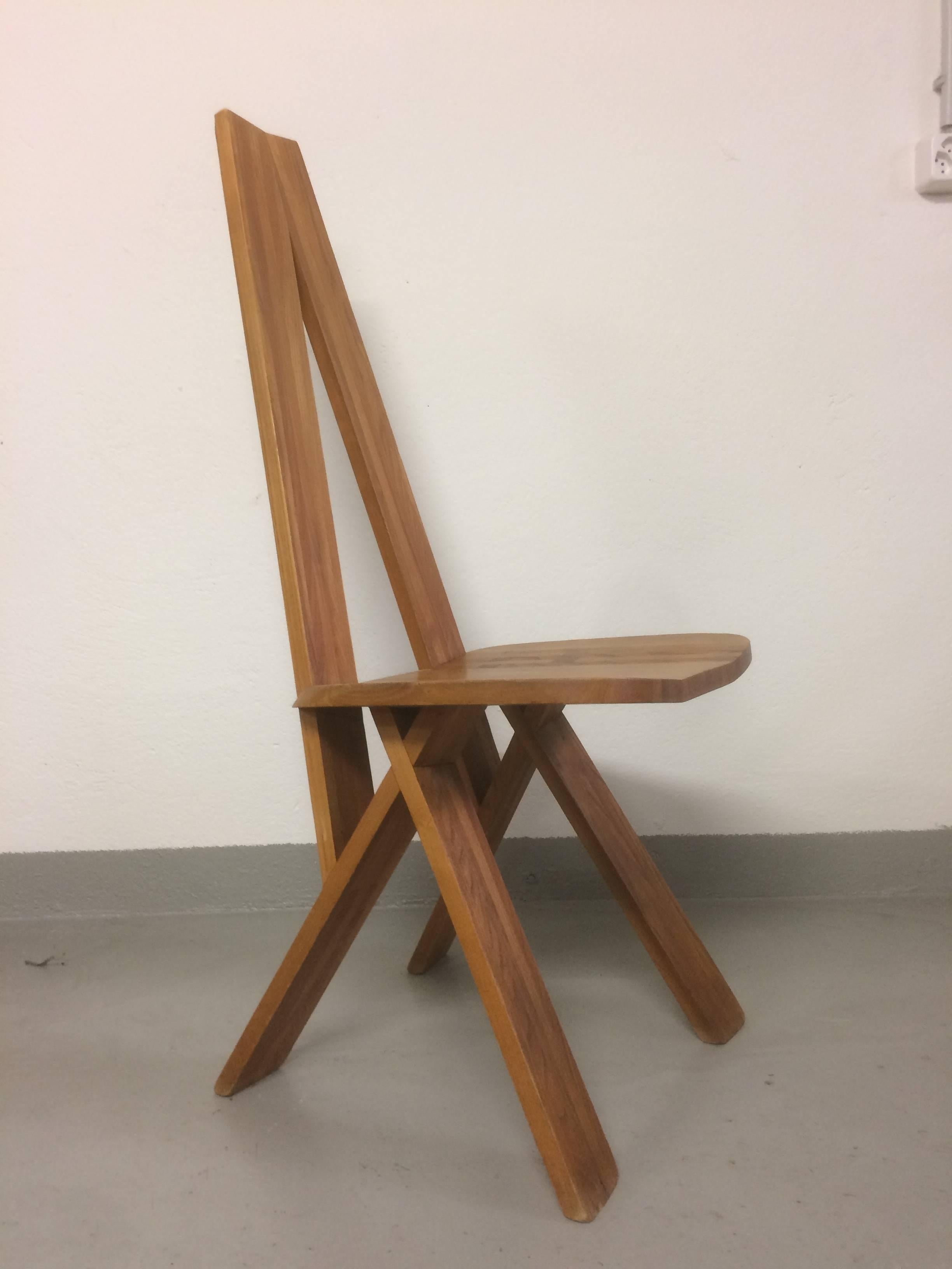 Set of 6 S45 Dining Chair by Pierre Chapo In Excellent Condition In Geneva, CH