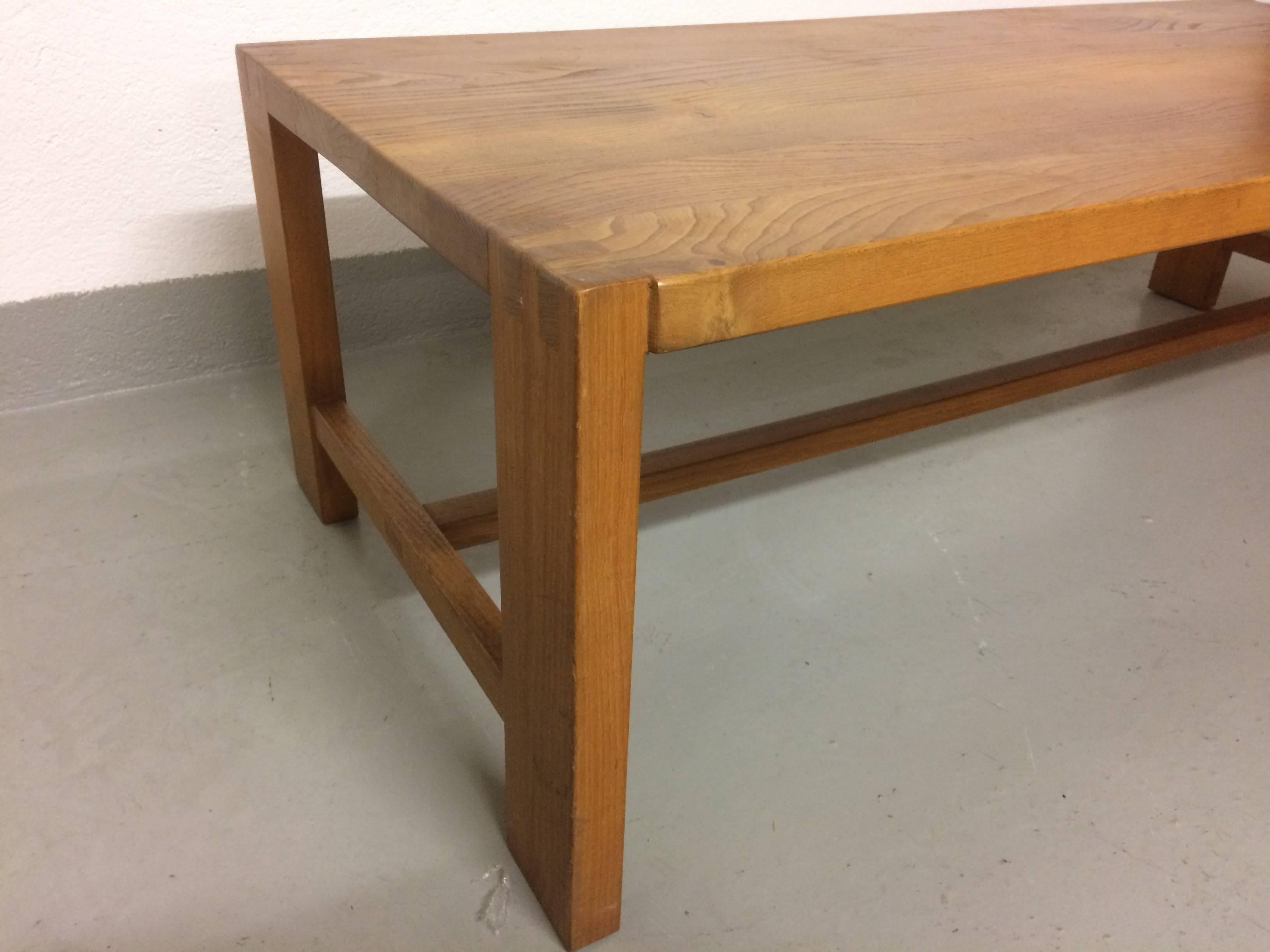 Mid-20th Century Pierre Chapo T06 Solid Elm Coffee Table