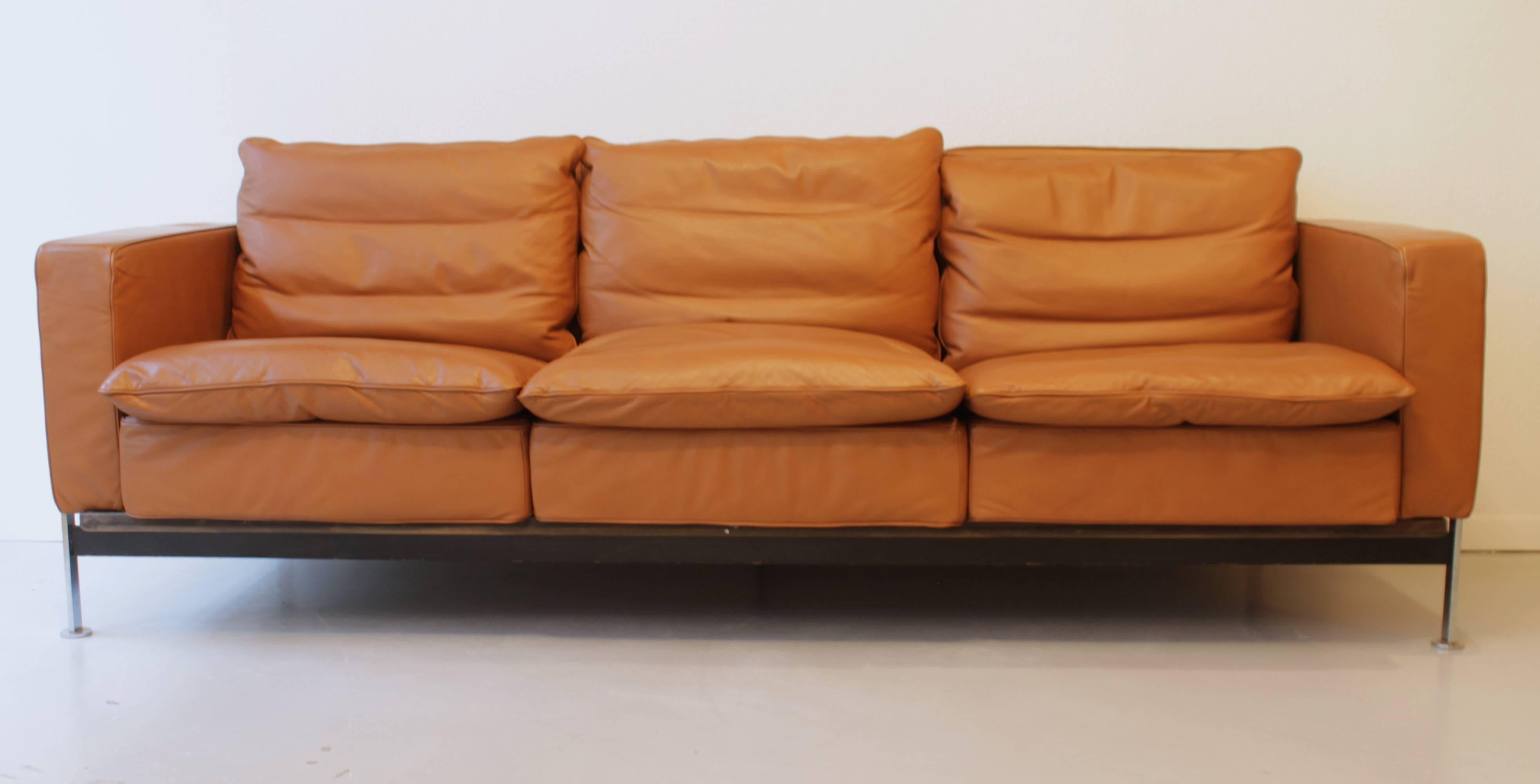 Swiss Robert Haussmann Three-Seat Sofa