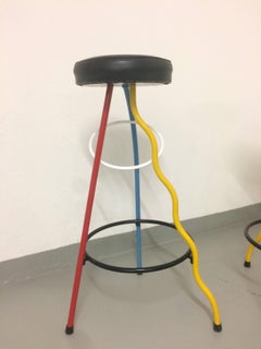 Set of Three "Duplex" Bar Stool by Javier Mariscal