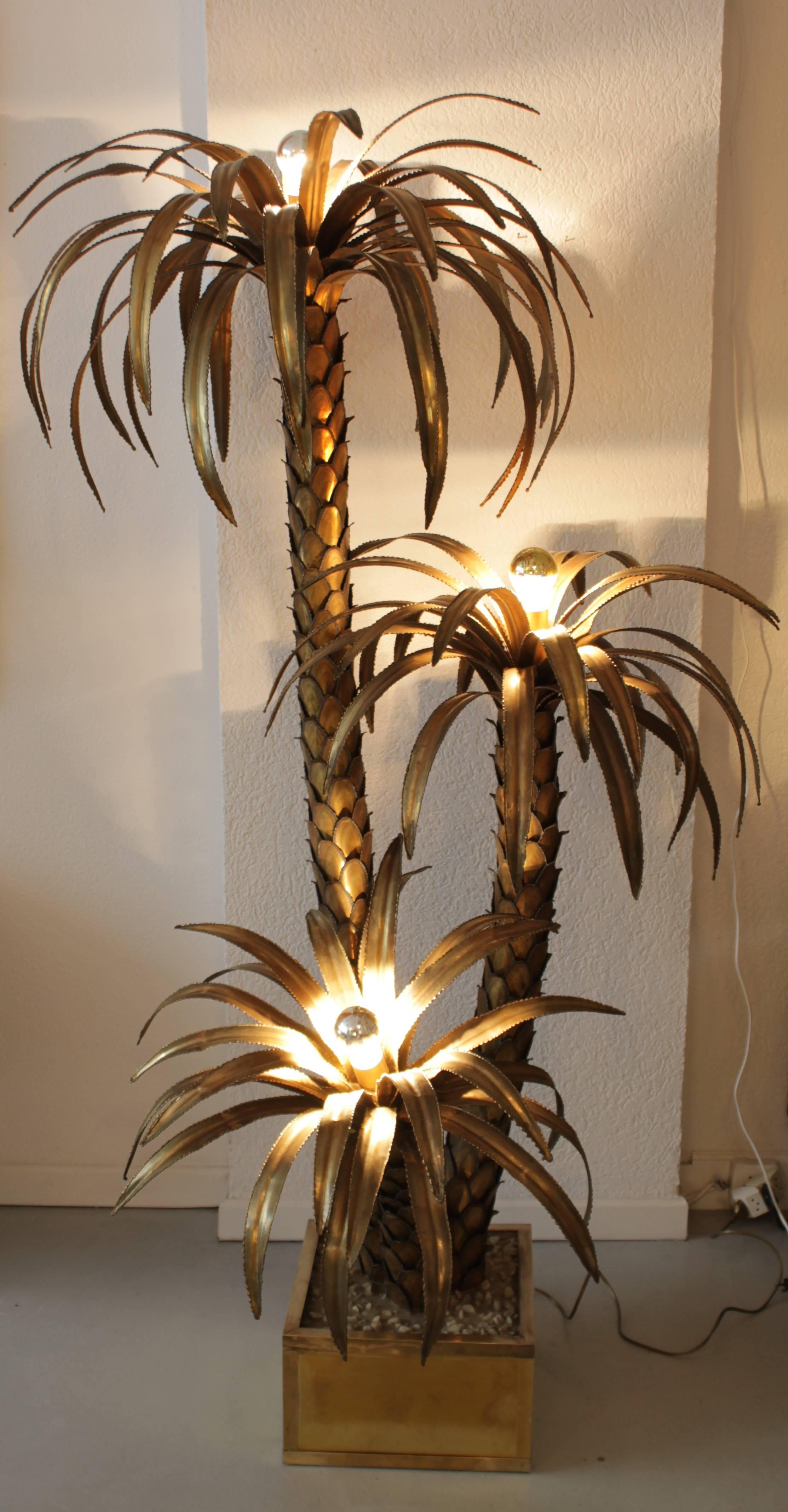 French Maison Jansen Palm Tree Floor Lamp